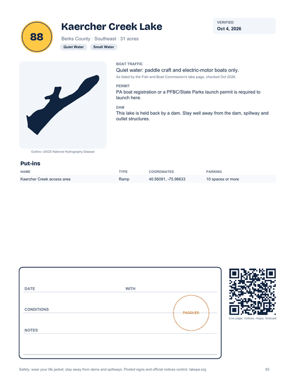Sample page: A lake page
